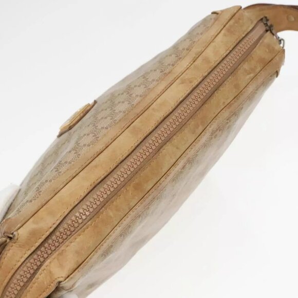 CELINE Macadam Canvas Shoulder Bag Beige Authentic - Picture 8 of 16